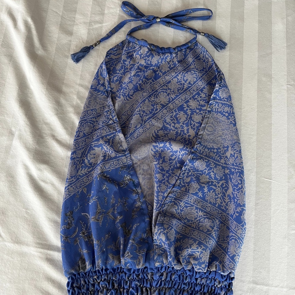 Indian Open Back Silk Top